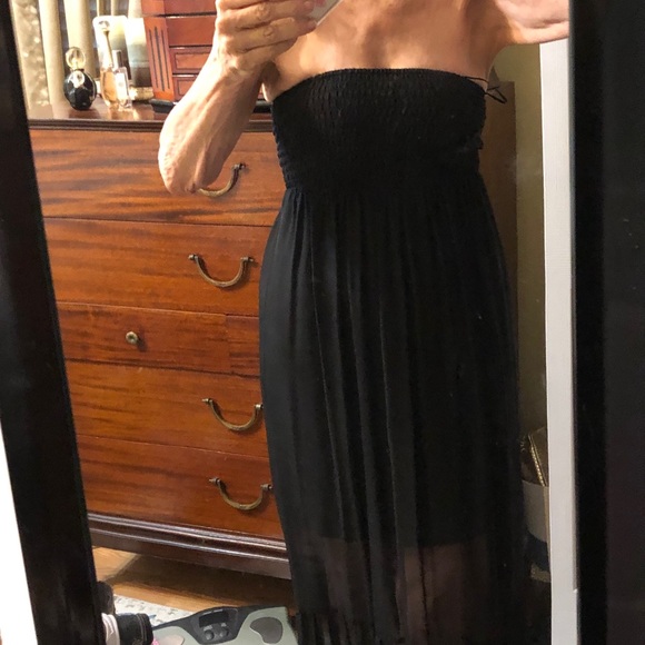 NWOT...Sleeveless black long dress - Picture 2 of 8